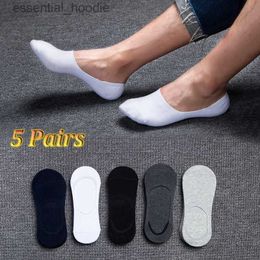 Men's Socks Men Cotton Breathable Invisible Boat Nonslip Loafer Ankle Low Cut Short Sock for Leather Sports Shoes SoxC24315