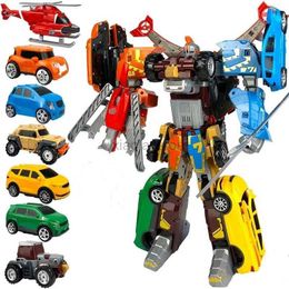 Transformation toys Robots 7 in 1 Tobot transforming robot to make toy cars Korean cartoon brothers Anime Tobot deformed car Aeroplane toy gift for kids 2400315