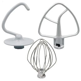 Mixer Kit for KSM150 Includes Dough Hook Wire Whip and Coated Flat Beater 3 Pieces Stand Mixers Repair Set Compatible 240307