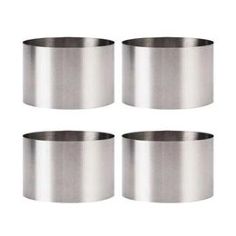 4Pcs Set 6 6 5 8 8 5cm Circular Stainless Steel Mousse Dessert Ring Cake Cookie Biscuit Baking Moulds Pastry Tools 210721256S