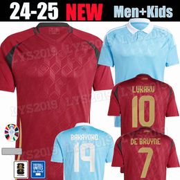 24 25 Soccer Jersey DE BRUYNE LUKAKU DOKU 2024 Euro Cup National Team Football Shirt 2025 Men Kids Kit Set Home Away Train CARRASCO TIELEMANS BAKAYOKO TROSSARD