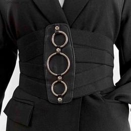 Belts Designer Belts For Women High Quality Luxury Brand Plus Size Elastic Black Corset Belt Female Waist Stretch Cummerbunds BigY240315