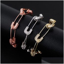 Chain Gold Plated Arrived Unique Design Men Women Jewellery Cs Safety Pin Charm Rapper Bracelet Drop Delivery Bracelets Dhm8Q