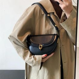 Shoulder Bags Saddle Small Crossbody For Women 2024 Trend Luxury Designer PU Leather Bag Ladies Handbags And Purses