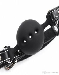 2020 SM Sex Open Mouth Gag leather Fixation Silicone Ball Gag Mouth Plug Adult Restraint Slave Bondage Sex Toys for Couples X8899579541