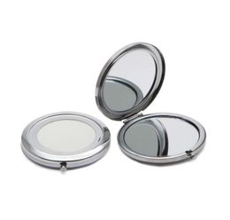 Compact Mirror DIY Portable Metal Cosmetic Mirror 2X Magnifying Silver Colour 184101 9951224