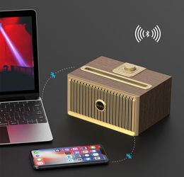 Epacket Oneder-V6 bluetooth speaker retro wooden wireless portable outdoor home desktop o bass radio4552181