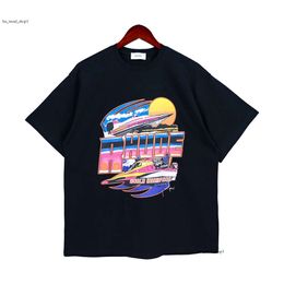 Rhude T Shirt Europe America Mens T Shirt Rhude Designer Brand Clothing Round Neck High Quality Short Sleeve US Size S-xxl 797