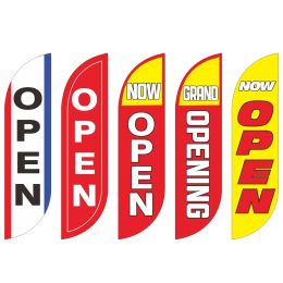 Accessories Open Sale Welcome Walk Ins Feather Flag Beach Banner Spa Massage Barber Salon Shop Coffee Pizza Hot Dog Car Wash, Custom Print