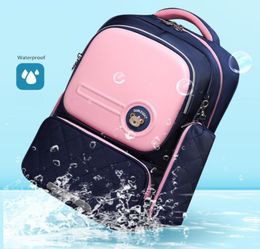 OKKID children school bags for girls cute korean style kids pink bag Orthopaedic school backpack for boy waterproof bookbag gift Y26292151