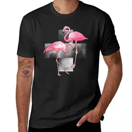 Men's Tank Tops FlamingoCollage In Watercolor And Ink T-Shirt Summer Clothes Funnys Blouse T-shirts