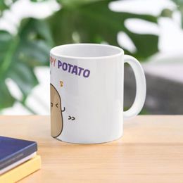 Mugs Happy Potato Coffee Mug Kawaii Cups Espresso Customizable Funny