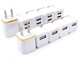 Carregador de parede USB duplo US EU Plug 2.1A Adaptador de energia CA para Samsung Galaxy Note LG Tablet