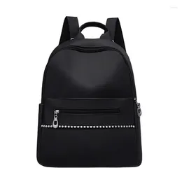 School Bags DOME Casual Ladies Backpack Black Waterproof Nylon Bag Girl Fashion Travel Handbag