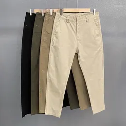 Men's Suits 2024 Mens Spring Autumn Fashion Solid Color Casual Pants Men Business Straight Trousers Male Long Formal D219