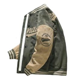 Мужская осенняя куртка из искусственной замши, бейсбольная форма Jack 23 30