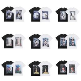 Men's and women's same T-shirt Charlie couple spring and summer short sleeve shirt designer cartoon image style pure cotton loose short sleeve