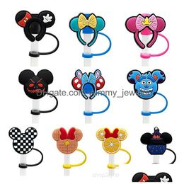 Drinking Sts Mouse Ear Headband Sile St Toppers Accessories Er Charms Reusable Splash Proof Dust Plug Decorative 8Mm Party Drop Delive Otiyd