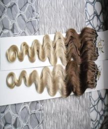 Ombre hair extension micro ring body wave 200g 1gs 200s T4613 micro ring hair extensions micro loop hair extensions8252661