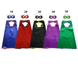 One layer superhero costumes cartoon cosplay capes and masks set for kids whole Chirstmas Halloween birthday party Favours Chil8695976