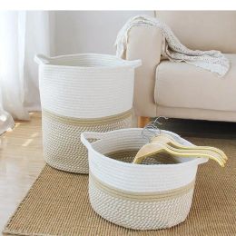 Baskets Cotton Thread Storage Basket Weaving Clothes Toys Organising Baskets Home Snack Candy Boxes Cosmetics Jewellery Storage Containers