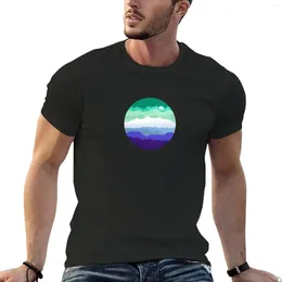 Men's Polos Subtle Gay MLM Pride Mountainsape T-Shirt Edition Customizeds Mens Workout Shirts