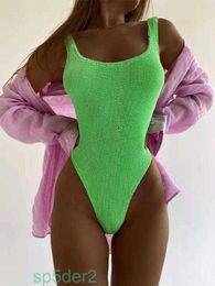 Sexy Ribbed One Piece Swimsuit Women Swimwear Female Bodysuit Ladies Thong Monokini Bathing Suit Swim Summer Beach YS8O