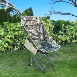 Camp Furniture Self driving outdoor folding chair super light portable fishing chair horse stool camping beach back leisure recliner YQ240315