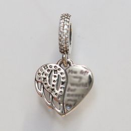 Heart Angel Dangle Charm 925 Sterling Silver Birthstone Thanksgiving Fitting Charm Bead Bracelet Jewelry 792646C01 Jewel