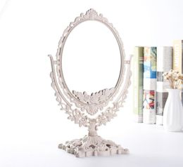 Double Sides Makeup Mirror 360 Degree Rotating Desktop Table Mirrors Retro European Style Oval Beauty Cosmetic Vanity Mirror9966204