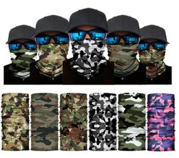 Outdoor Seamless Magic Scarf Ski Camo Half Face Mask Bandana Neck Warmer headband Turban Cycling Mask CYZ28902470712