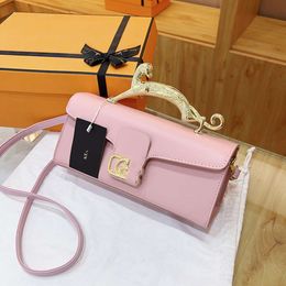 Fashionable Women's Handbag Small Square New Metal Women with Niche Design, High-end Single Shoulder Diagonal Cross Bag