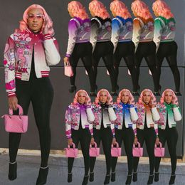 2023 primavera outono novas chegadas casaco de beisebol moda feminina impresso varsity bolso rua gradiente jaqueta para mulher 32