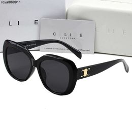 Fashion Designer Sunglasses Cel Brand Mens and Womens Small Squeezed Frame Oval Glasses Premium Uv Polarised Sun with Box