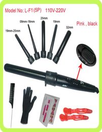 410F 5 Part Hair Curling Iron Machine 5P Ceramic Hair Curler Set 5 Sizes 0932mm Curling Wand Rollers8513943