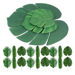 Decorative Flowers 60pcs Artificial Leaf Hawaiian Dinner Table Layout Fake Leaves