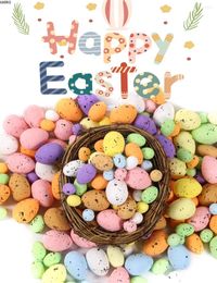 Party Decoration 2024 100pcs Easter Eggs DIY Spotted Foam With Egg Garland Accessories For