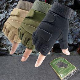 Tactical Army Military Fingerless Glove Outdoor Bicycle Mountaineering Mitten Airsoft Shooting Training Combat Half Finger Gloves2508