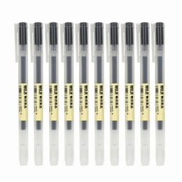 10pcs MUJI MoMA Gel Ink Ball Point Pen Japan BlackBlueRed School Office Ballpoint 240229