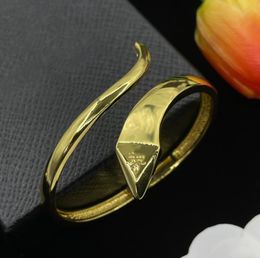 2024 Designer Bangle Brand P new Spirit Snake smooth irregular silver gold opening bracelet Jewellery Women Men gift no box