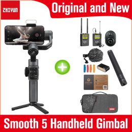Heads Official Zhiyun Smooth 5 3Axis Handheld Gimbal Stabilisers for iPhone 13 12 11 X XS 8 7 Plus Samsung/Huawei/Xiaomi Smartphones