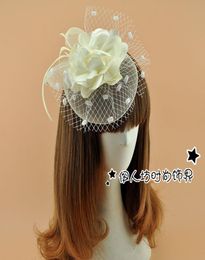 17 Colours Cute Girl Fascinator Bridal Hats Feather Flowers Headpiece Wedding Party Hair Accessories Cocktail Party Headwear Factor5912366