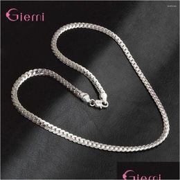 Chains Arrivals Korean Trend 925 Sterling Sier Link Chain Necklaces Jewellery For Women 5Mm Thickness Length 20 Inches 25G Drop Deliver Ot0B3