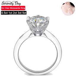 Cluster Rings Serenity GRA Certified 1-5CT Moissanite Rings Lab Diamond Solitaire Ring for Women Engagement Promise Wedding Bands Fine Jewellery L240315