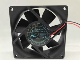 Free shipping original YaLnFAN 8025 D80SH-12 12V 0.30A chassis power supply silent 8CM fan