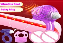 Vibrating Cock Ring 3 Types Lasting Time Penis Vibrator sexy Toys for Man Delay Ejaculation Clitoris Stimulation Couples Toy1618163