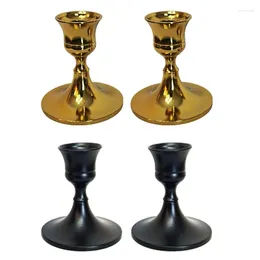 Candle Holders 2pcs Simple Candlestick Holder Contemporary Look Long Lasting Construction Perfect For Home Decor Dining Celebration