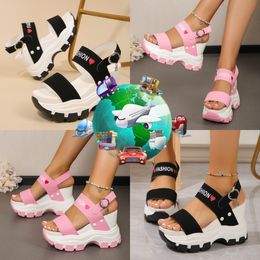 New Slippers Buckle Strap Wedge Heel Sandals for Women Summer Lightweight Platform Non Slip shoes GAI eur 35-43