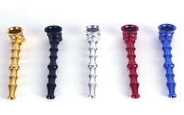 Metal Pipe Mounthpiece Zinc Alloy Bamboo Shape High Quality Mini Smoking Pipe Tube Portable Unique Design Easy To Carry Clean8296384