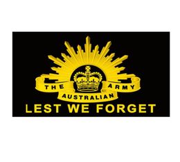 Lest We Forget Flag Army 3x5 FT Double Stitching Banner 90x150cm Party Gift 100D Polyester Printed Hot selling!9498746